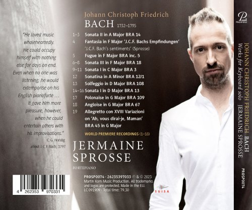 Jermaine Sprosse - Johann Christian Friedrich Bach: Works for Keyboard Solo (2023) [Hi-Res]