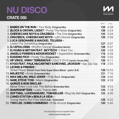 VA - Mastermix Crate: Nu Disco (2023)