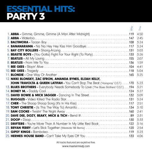 VA - Mastermix Essential Hits: Party 3 (2023)