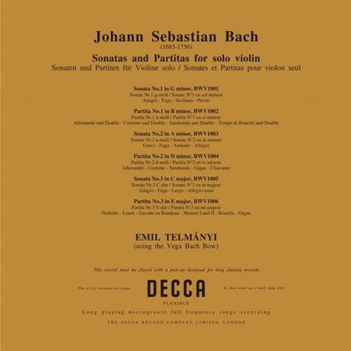 Emil Telmanyi - Bach: Three Sonatas and Three Partitas for Unaccompanied Violin (1954) 3LP