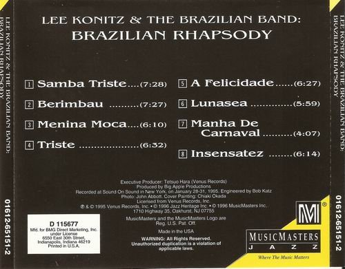 Lee Konitz & The Brazilian Band - Brazilian Rhapsody (1996) CD Rip