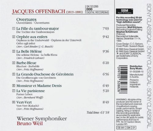 Wiener Symphoniker, Bruno Weil - Offenbach: Overtures (1993) CD-Rip