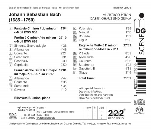 Elisaveta Blumina - Bach: 21 Sonatas and Suites for Piano (2021)