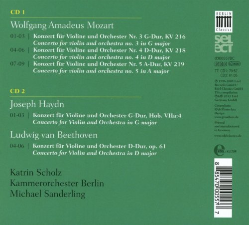 Katrin Scholz, Kammerorchester Berlin, Michael Sanderling - Mozart, Haydn, Beethoven: Classical Violin Concertos (2013)