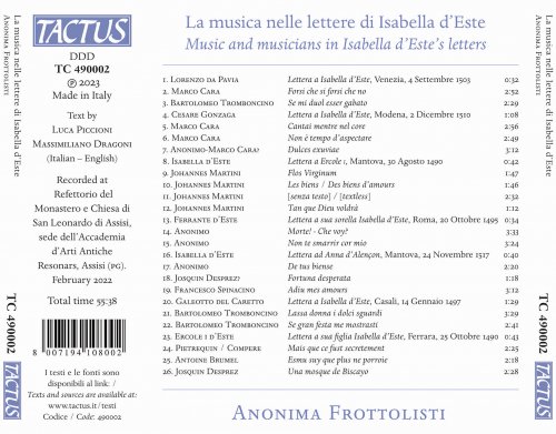 Anonima Frottolisti, Katerina Ghannudi, Miriam Trevisan, Luca Piccioni - vv.aa.: La musica nelle lettere di Isabella d’Este (2023) [Hi-Res]