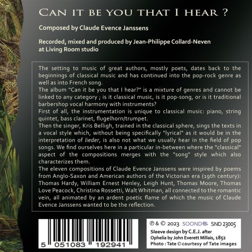 Claude-Evence Janssens, Kris Belligh, Jean-Philippe Collard Neven, Amôn String Quartet, Adrien Tyberghein - Can it be you that I hear (2023) [Hi-Res]