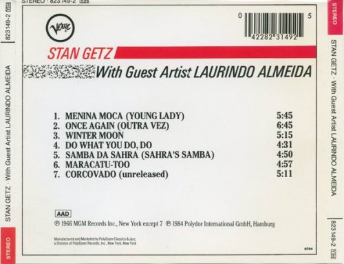 Stan Getz - Stan Getz with Guest Artist Laurindo Almeida (1963) CD Rip