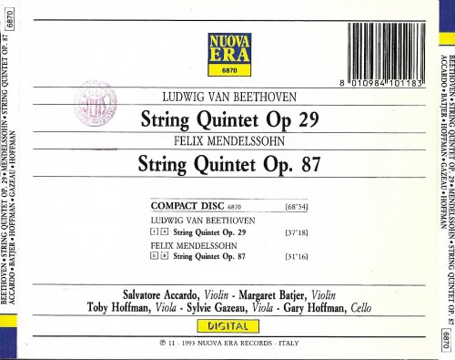 Salvatore Accardo - Beethoven, Mendelssohn: String Quintet (1993)