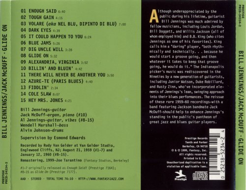Bill Jennings & Jack McDuff - Legends of Acid Jazz: Glide On (1999)