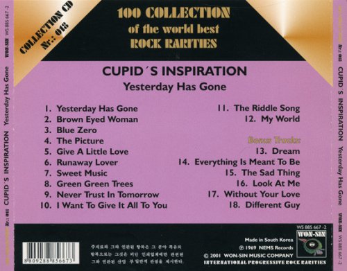 Cupid's Inspiration - Yesterday Has Gone (2001)