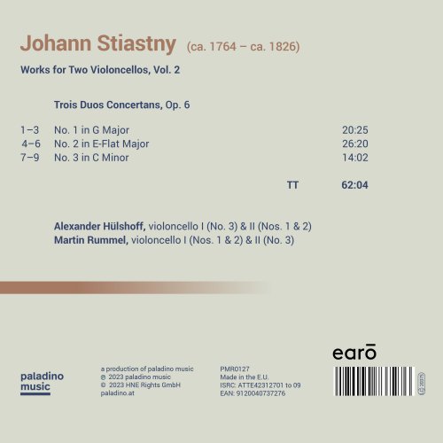 Alexander Hülshoff, Martin Rummel - Johann Stiastny: Works for Two Violoncellos, Vol. 2 (2023) [Hi-Res]