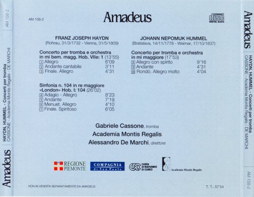 Gabriele Cassone, Alessandro de Marchi - Haydn, Hummel: Concerti per tromba (2003)