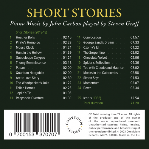 Steven Graff - John Carbon: Short Stories for Piano (2023) [Hi-Res]