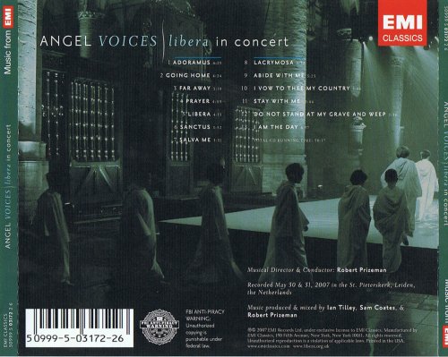 Libera, Fiona Pears - Angel Voices: Libera in Concert (2007)