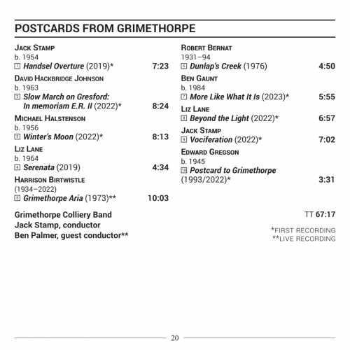 Grimethorpe Colliery Band - Postcards from Grimethorpe (2023) Hi-Res