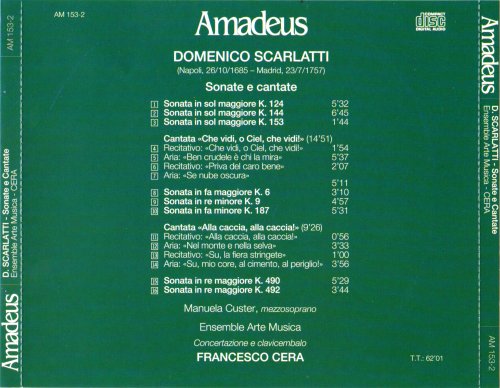 Manuela Custer, Ensemble Arte Musica - Scarlatti: Sonate e Cantate (2002)