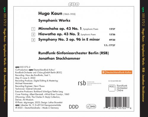 Rundfunk Sinfonieorchester Berlin, Jonathan Stockhammer - Hugo Kaun: Symphony No. 3 op. 96 (2023)