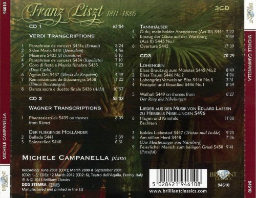 Michele Campanella - Liszt: The Complete Wagner & Verdi Transcriptions (2013) CD-Rip