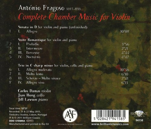 Carlos Damas - António Fragoso: Complete Chamber Music for Violin (2011) CD-Rip