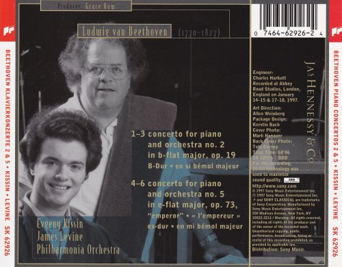 Evgeny Kissin, James Levine, Philharmonia Orchestra - Beethoven: Piano Concertos Nos. 2 & 5 (1997) CD-Rip