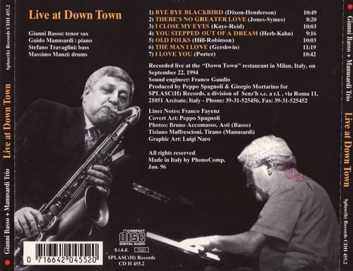 Gianni Basso + Guido Manusardi Trio - Live At Down Town (1994)