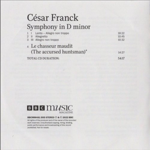 Fabien Gabel, Tadaaki Otaka - Franck: Symphony in D minor, Le chasseur maudit (2022) [BBC Music Magazine]