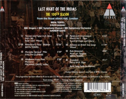 Bryn Terfel, Evelyn Glennie, BBC Symphony Orchestra - The Last Night Of The Proms (The 100th Season) (1994)