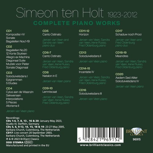 Jeroen Van Veen - Simeon ten Holt: Complete Piano Works [20CD] (2023) [Hi-Res]