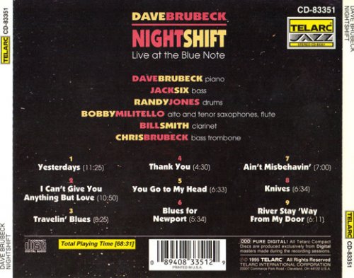 Dave Brubeck - Nightshift: Live At The Blue Note (1995)