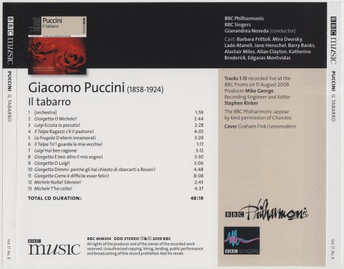 Gianandrea Noseda - Puccini: Il Tabarro (2009) [BBC Music Magazine]