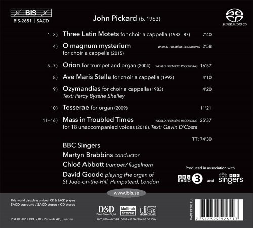BBC Singers, Martyn Brabbins - John Pickard: Mass in Troubled Times (2023) [Hi-Res]