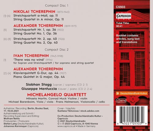 Giuseppe Mentuccia, Siobhán Stagg, Michelangelo String Quartet - Tcherepnin: Chamber Music (2023) [Hi-Res]