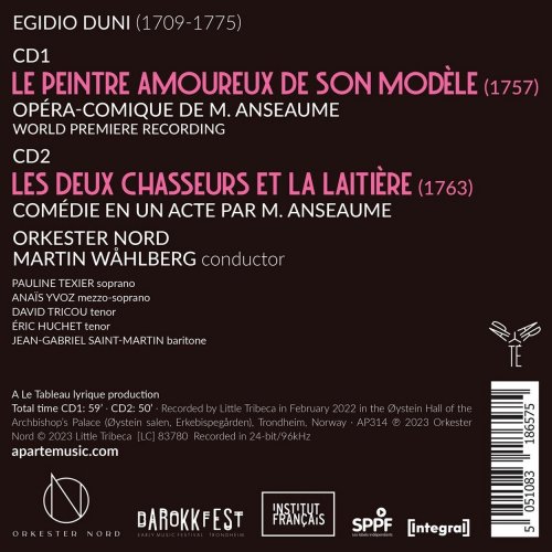 Orkester Nord, Martin Wahlberg - Duni: Le peintre amoureux de son modèle - Les deux chasseurs et la laitière (2023) [Hi-Res]