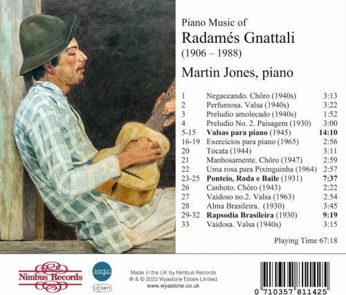 Martin Jones - Piano Music of Radamés Gnattali (2023) [Hi-Res]