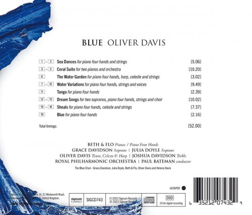 Oliver Davis, Beth & Flo, Paul Bateman, Royal Philharmonic Orchestra - Oliver Davis: Blue (2023) [Hi-Res]