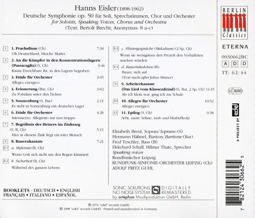 Adolf Fritz Guhl - Eisler: Deutsche Symphonie (1998) CD-Rip