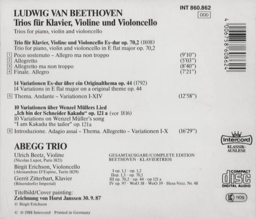 Abegg Trio - Beethoven: Piano Trios, Vol. 3 (1987) CD-Rip