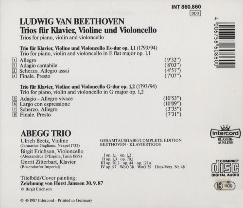 Abegg Trio - Beethoven: Piano Trios, Vol. 1 (1987) CD-Rip