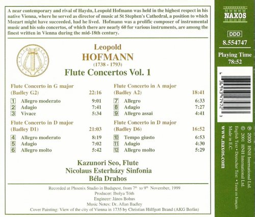 Kazunori Seo - Leopold Hofmann: Flute Concertos, Vol. 1 (2001) CD-Rip