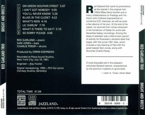 Red Garland - Bright and Breezy (1995)