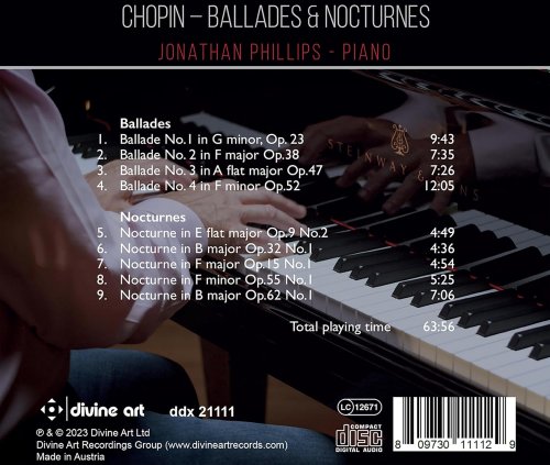 Jonathan Phillips - Chopin: Ballades & Nocturnes (2023) [Hi-Res]