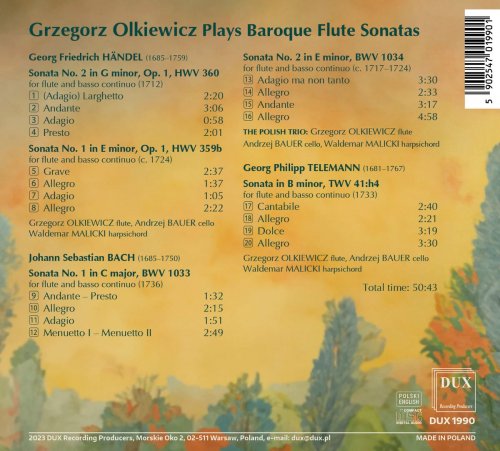 Grzegorz Olkiewicz, Andrzej Bauer, Waldemar Malicki - Baroque Flute Sonatas (2023)