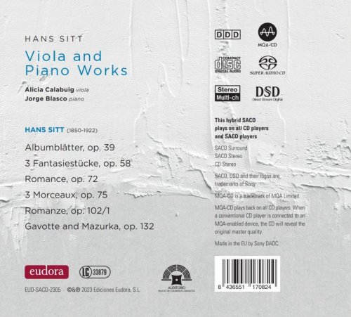 Alicia Calabuig, Jorge Blasco - Hans Sitt: Viola and Piano Works (2023) [Hi-Res]