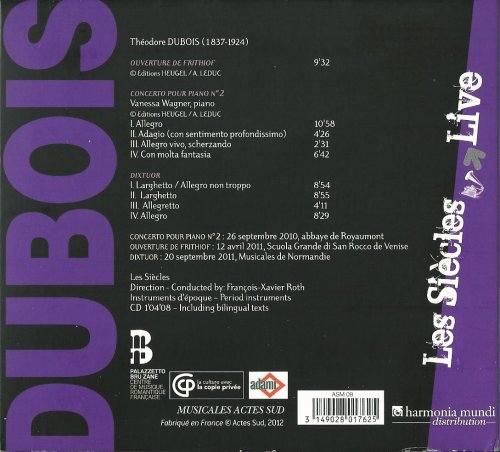 Les Siècles - Theodore Dubois: Piano Concerto No.2, Overture de Frithiof, Dixtuor (2012) CD-Rip