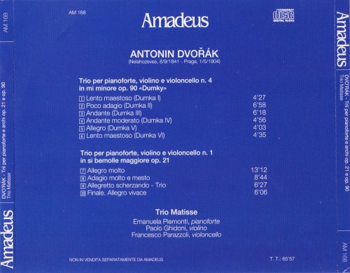 Trio Matisse - Dvorak: Trii Per Pianoforte E Archi Op. 21 E Op. 90 "Dumky" (2003)