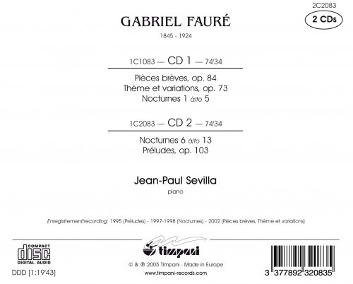 Jean-Paul Sevilla - Fauré: Piano Music (2005)