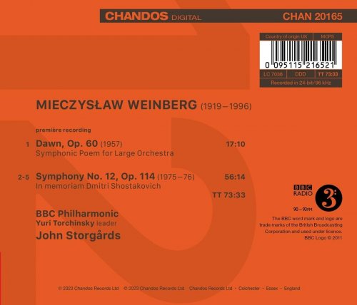 BBC Philharmonic, John Storgårds - Weinberg: Dawn; Symphony No. 12 (2023) [Hi-Res]