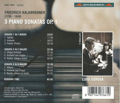 Luigi Gerosa - Kalkbrenner: 3 Piano Sonatas op. 1 (2013) CD-Rip