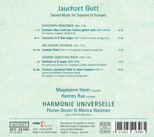Magdalene Harer, Harmonie universelle - Jauchzet Gott (2023) [Hi-Res]