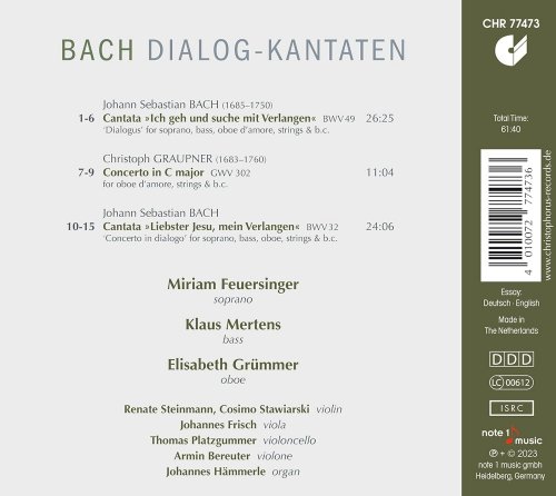 Miriam Feuersinger, Klaus Mertens, Ensemble der »Bachkantaten in Vorarlberg« - Dialog-Kantaten (2023) [Hi-Res]